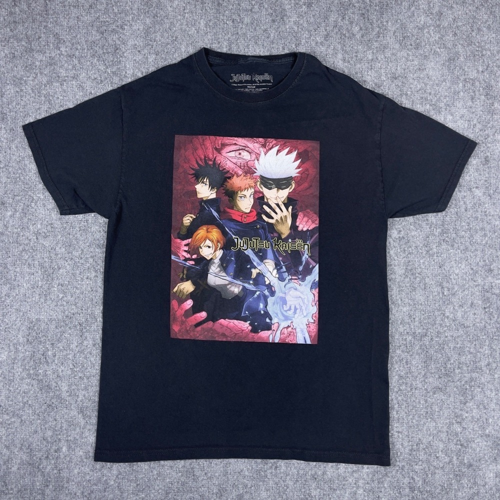 Jujutsu Kaisen Graphic T-Shirt Mens Medium Black Crunchyroll Anime Gojo Yuji